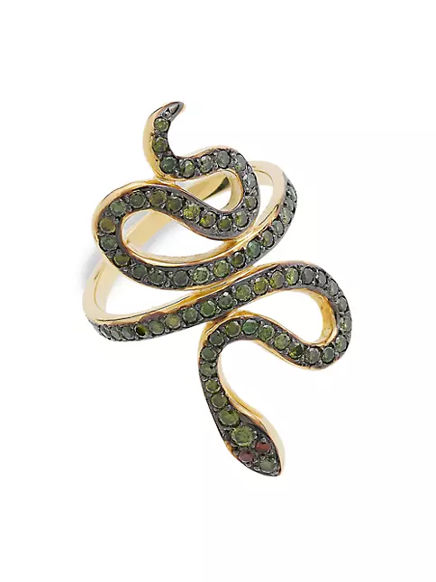 Authentic Cartier Must De black snake leather mini key ring photo