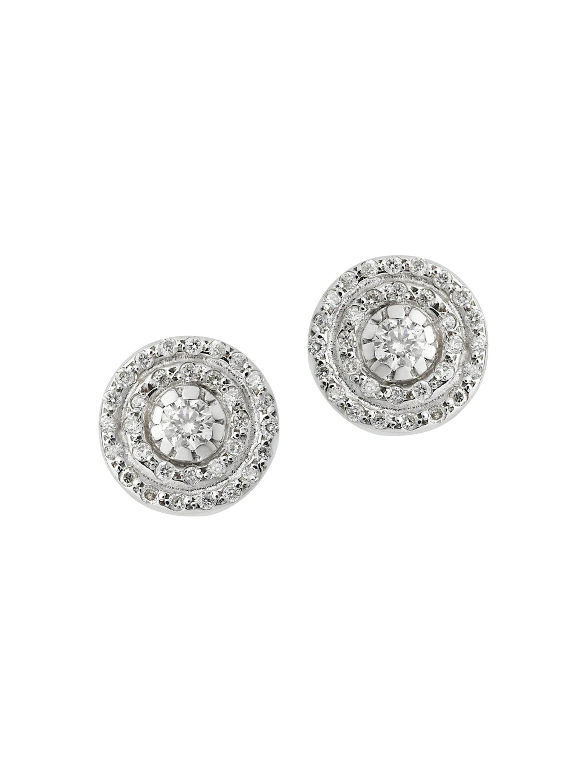 Ileana Makri Women's Classic Solitaire 18K White Gold & Diamond Stud Earrings - White Gold