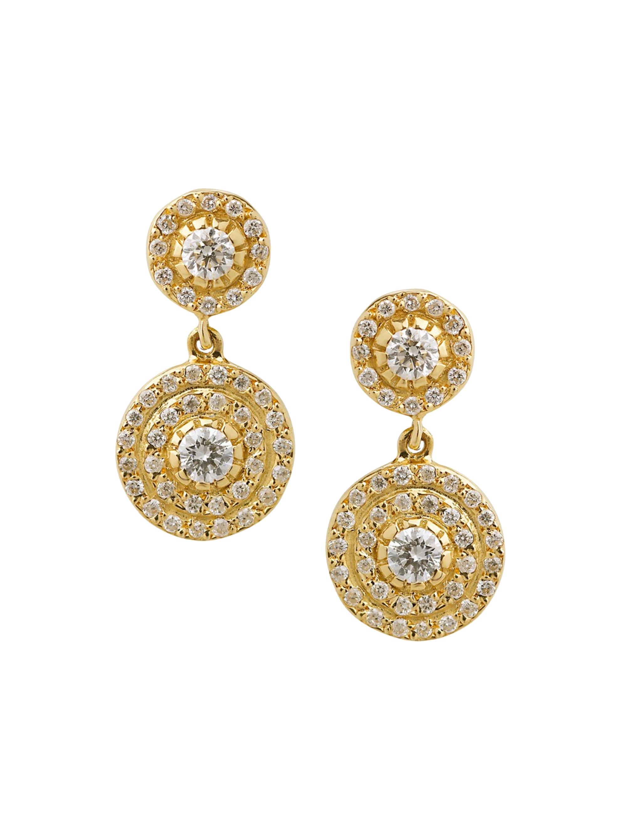Ileana Makri Women's Classic Double Solitaire 18K Yellow Gold & Diamond Drop Earrings - Yellow Gold