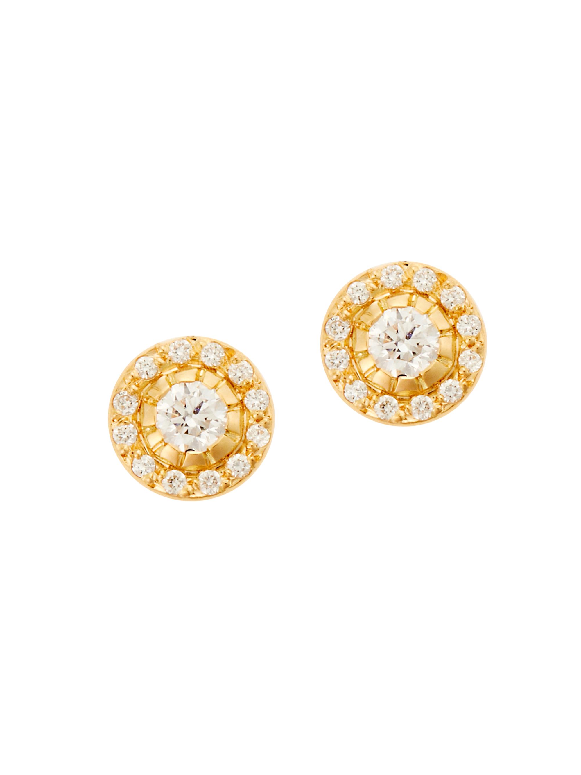 Ileana Makri Women's 18K Gold & 0.3 TCW Diamond Classic Solitaire Earrings - Yellow Gold