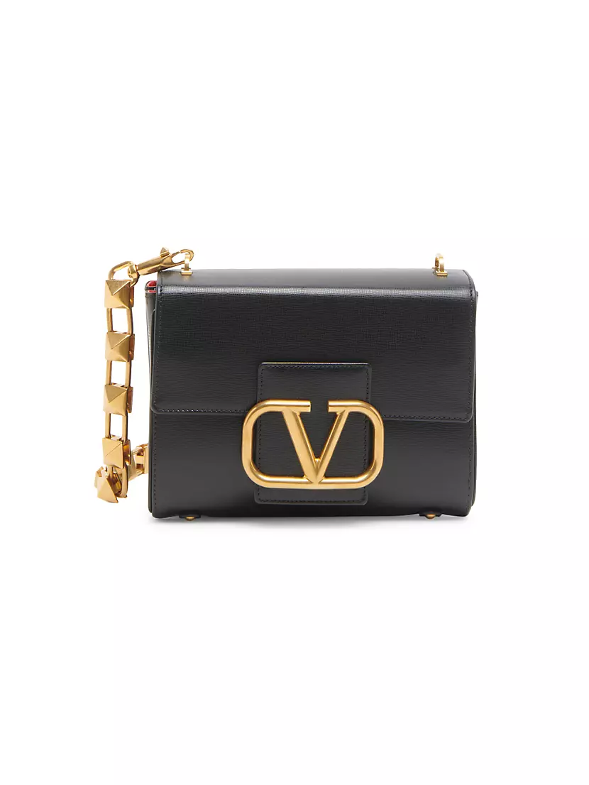 Valentino Garavani Stud Sign VLogo Leather Crossbody Bag | Saks Fifth Avenue