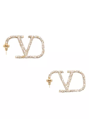 VLogo Signature embellished earrings