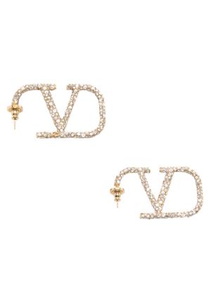 VLogo Signature embellished earrings