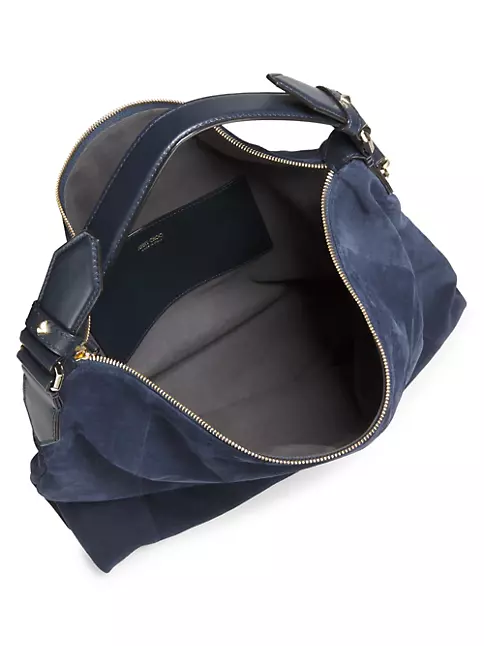 Handmade Handbags Grey Suede Purse Slouchy Hobo Bag Flat Bag 