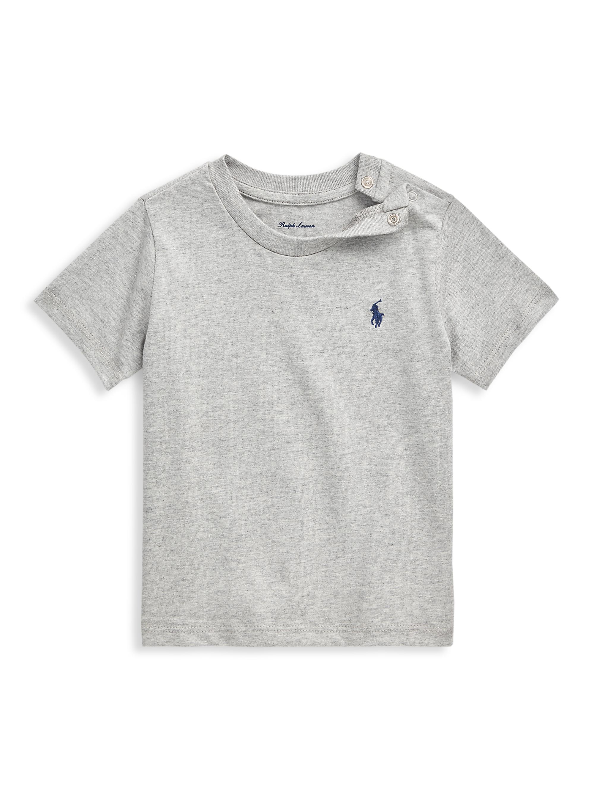 Polo Ralph Lauren Baby Boy's Cotton Jersey T-Shirt - Heather Grey 9 Months | Thumbnail 4