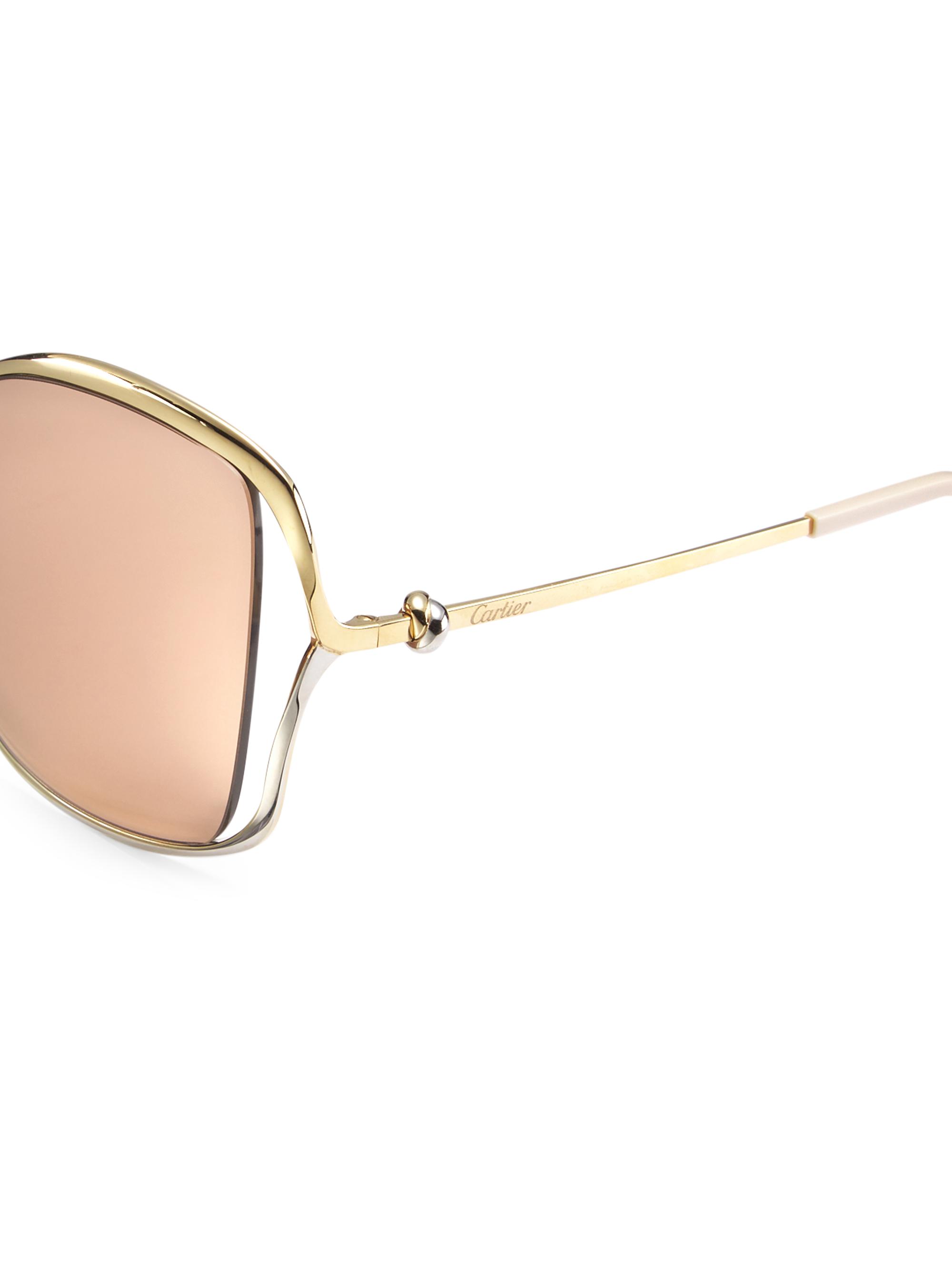 Cartier 61MM Square Sunglasses | Saks Fifth Avenue