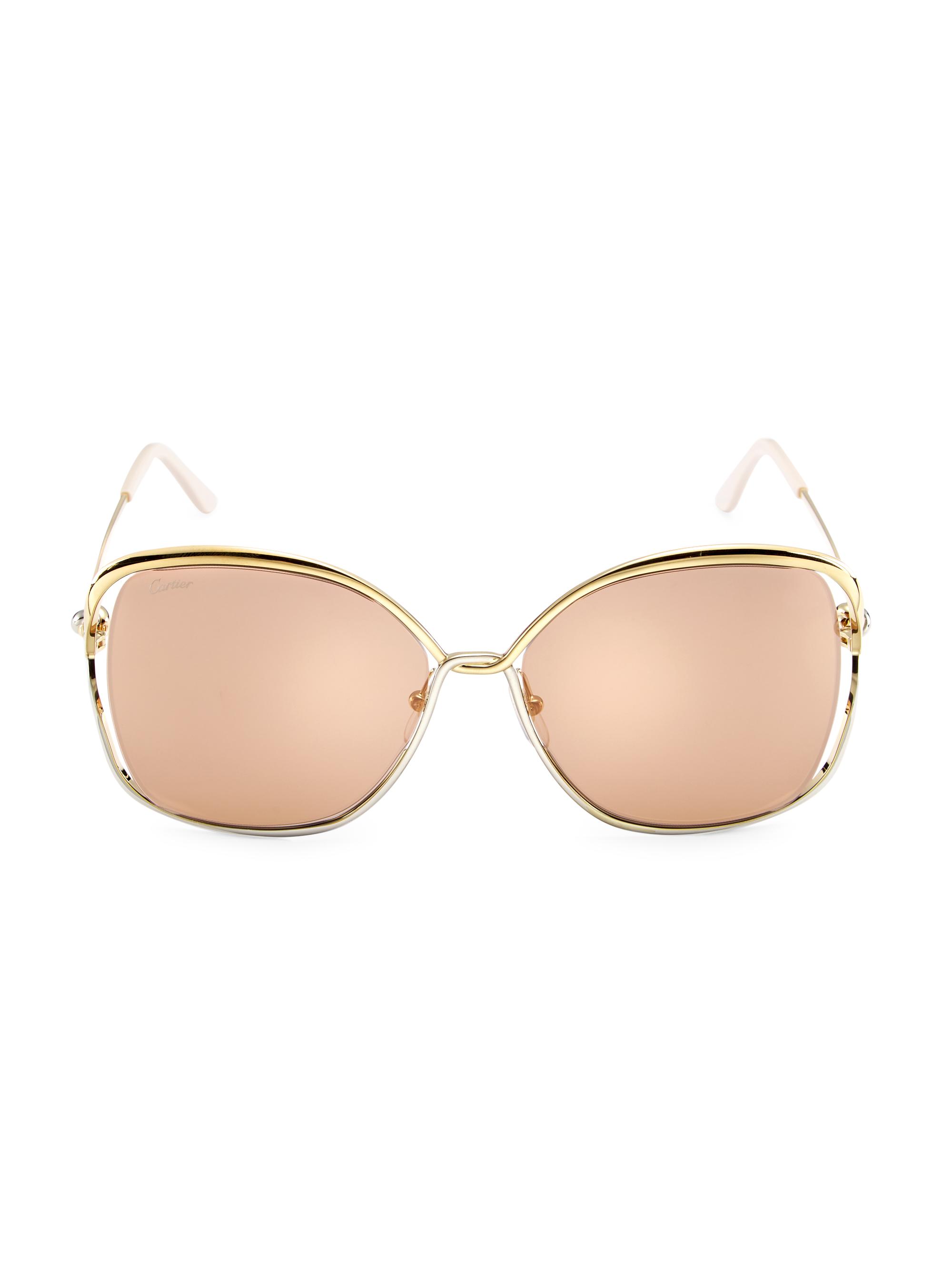Cartier 61MM Square Sunglasses | Saks Fifth Avenue
