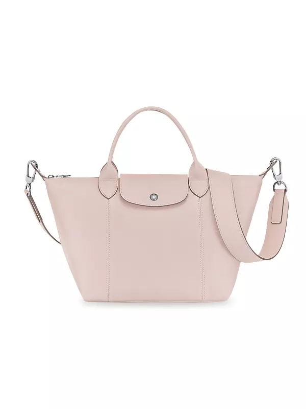Shop Longchamp Small Le Pliage Cuir Handbag with Strap