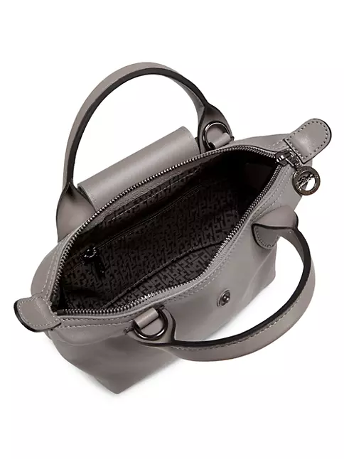 Longchamp Top-handle Bags US Store - Grey Womens Le Pliage Cuir XS