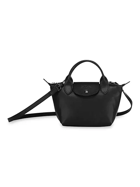 Longchamp Le Pliage Small Leather Top Handle Tote