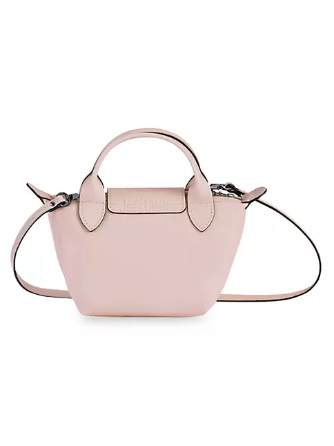 Longchamp Key-rings Le Pliage Cuir In Pale Pink