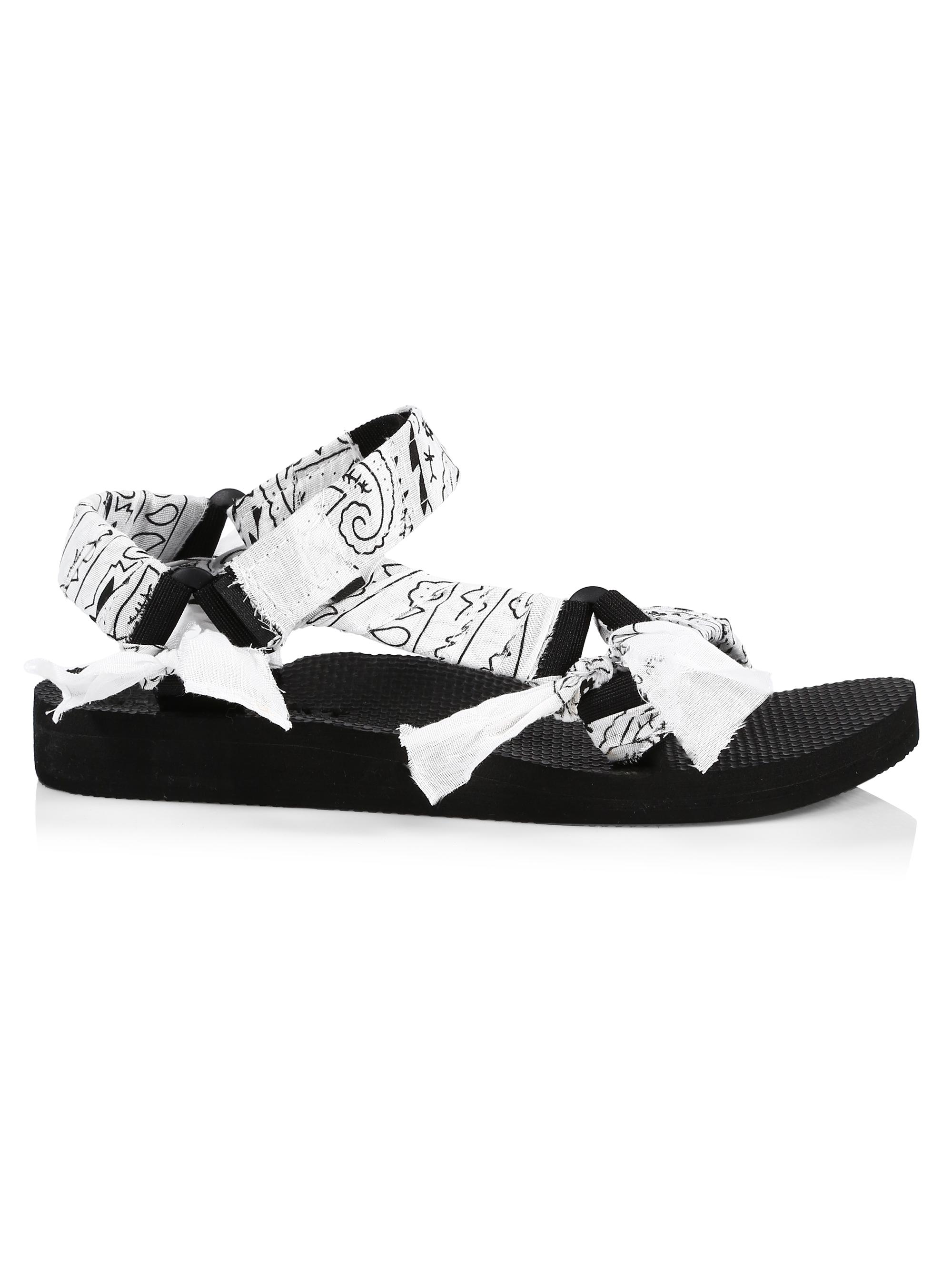 Arizona Love Women's Trekky Handmade Bandana Sport Sandals - White