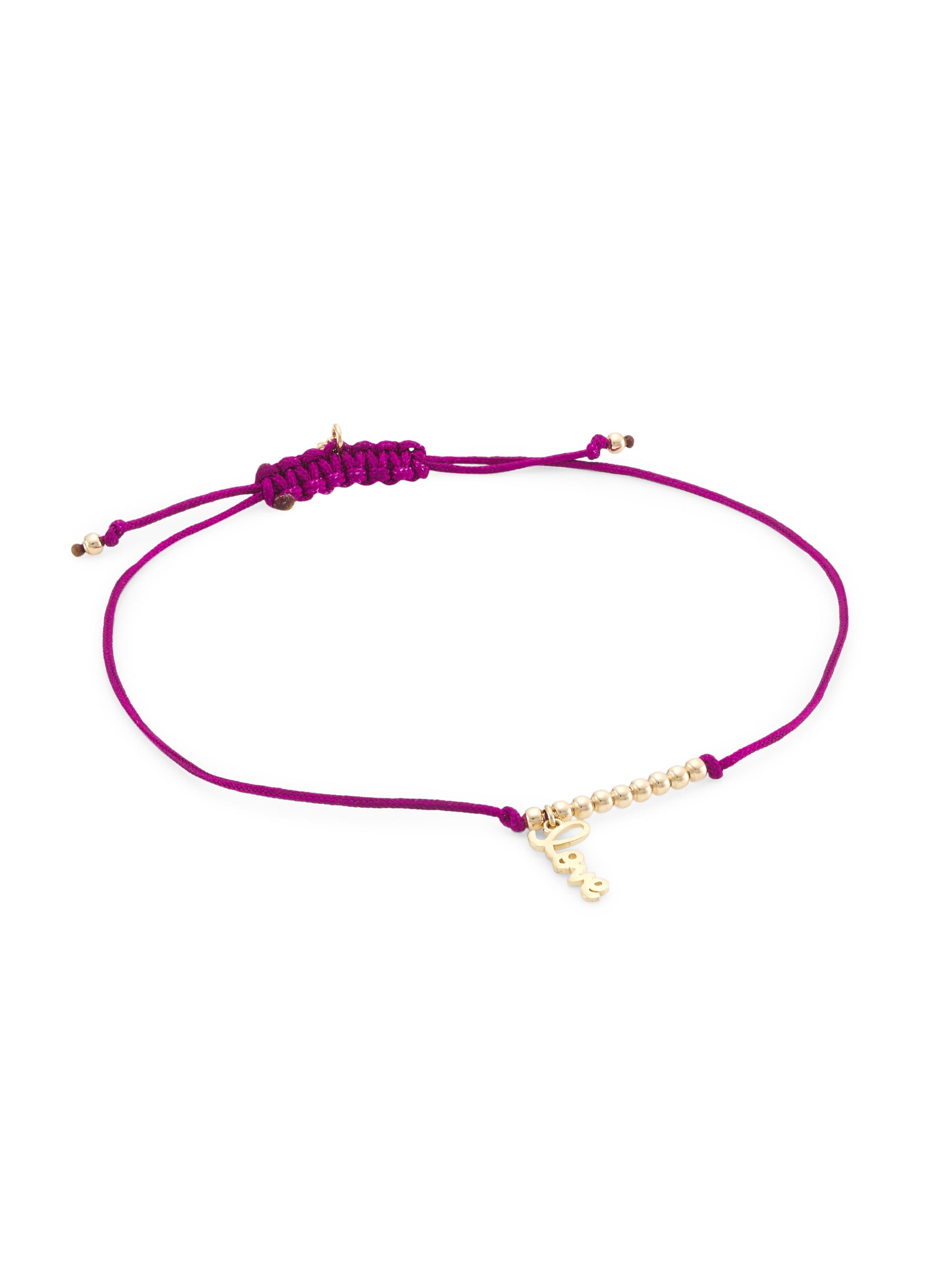 Sydney Evan Women's Pure Love Script On Raspberry Cord
