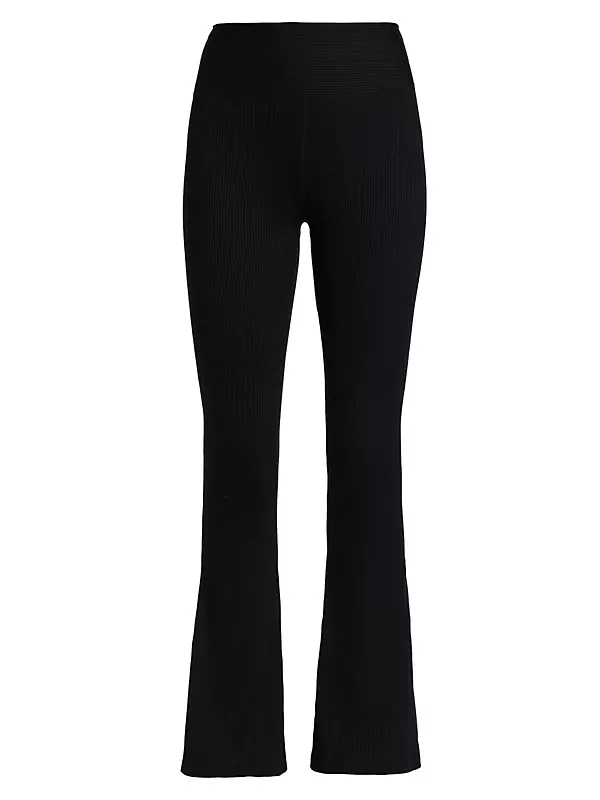 Year of Ours Women's High High Ribbed Leggings, Black, XS at