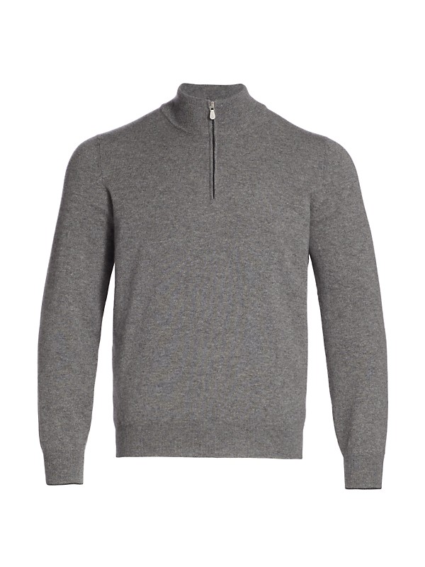 Shop Brunello Cucinelli Cashmere Quarter Zip Sweater | Saks Shop Brunello Cucinelli Cashmere Quarter Zip Sweater | Saks