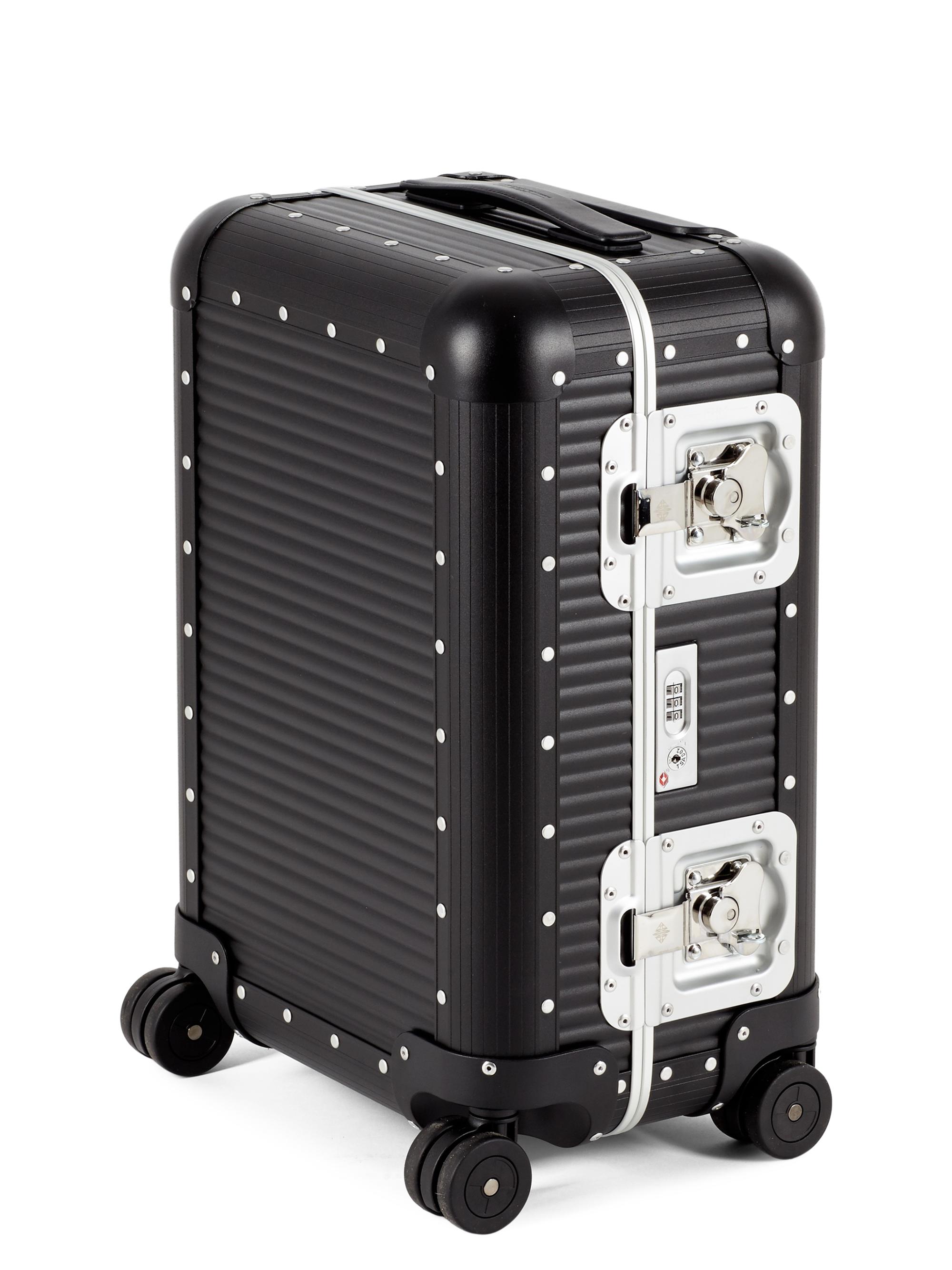 FPM Men's Bank Collection Spinner 55 21" Carry-On Suitcase - Black
