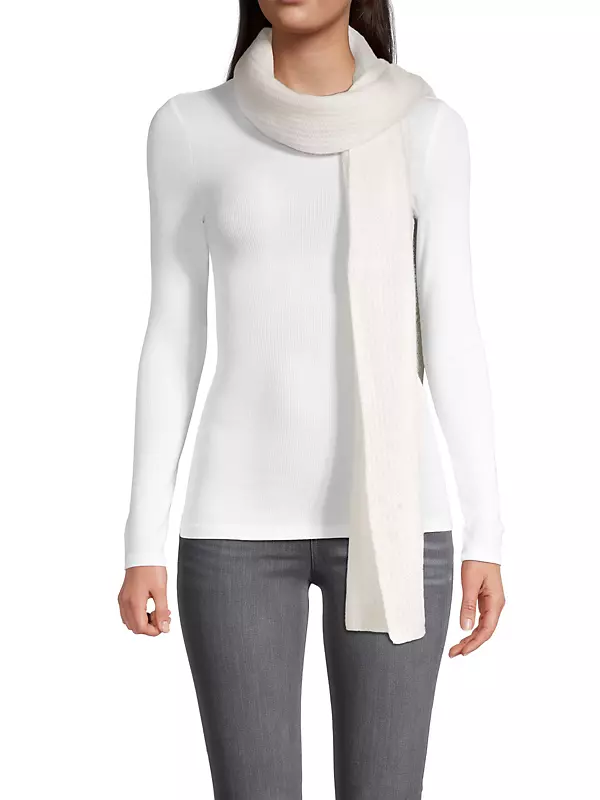 Cashmere Ribbed Scarf