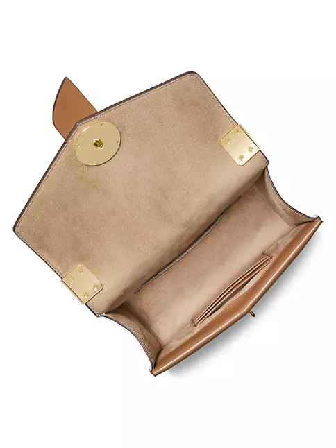 Michael Kors Greenwich Small Leather Convertible Crossbody Tea Rose Gold