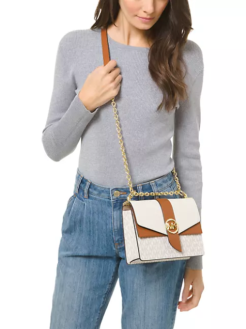 Michael Kors Greenwich Small Leather Convertible Crossbody Bag in