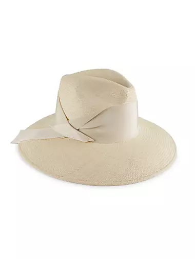 Gardenia Straw Fedora Hat