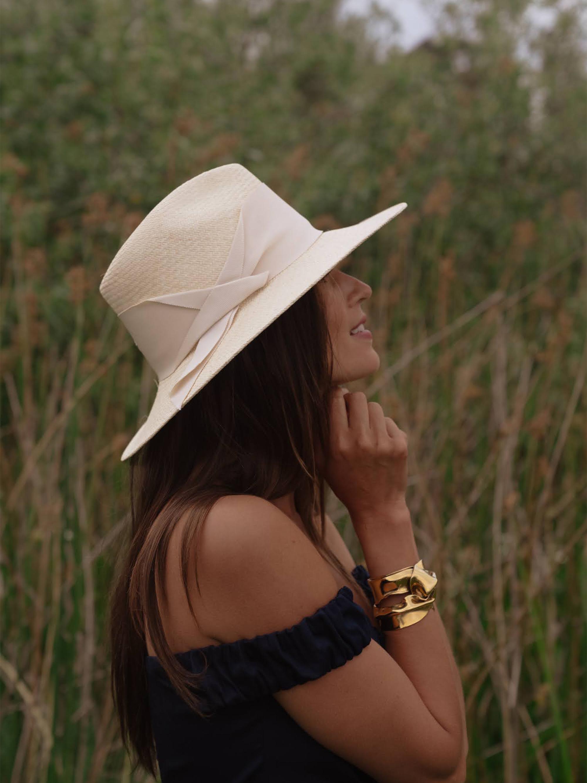 Veronica Beard Freya NATURAL Ombre Straw Ribbon Sun Hat S/M M /L NWT 260 Wheat Hat in Wheat | Veronica Beard main image 3