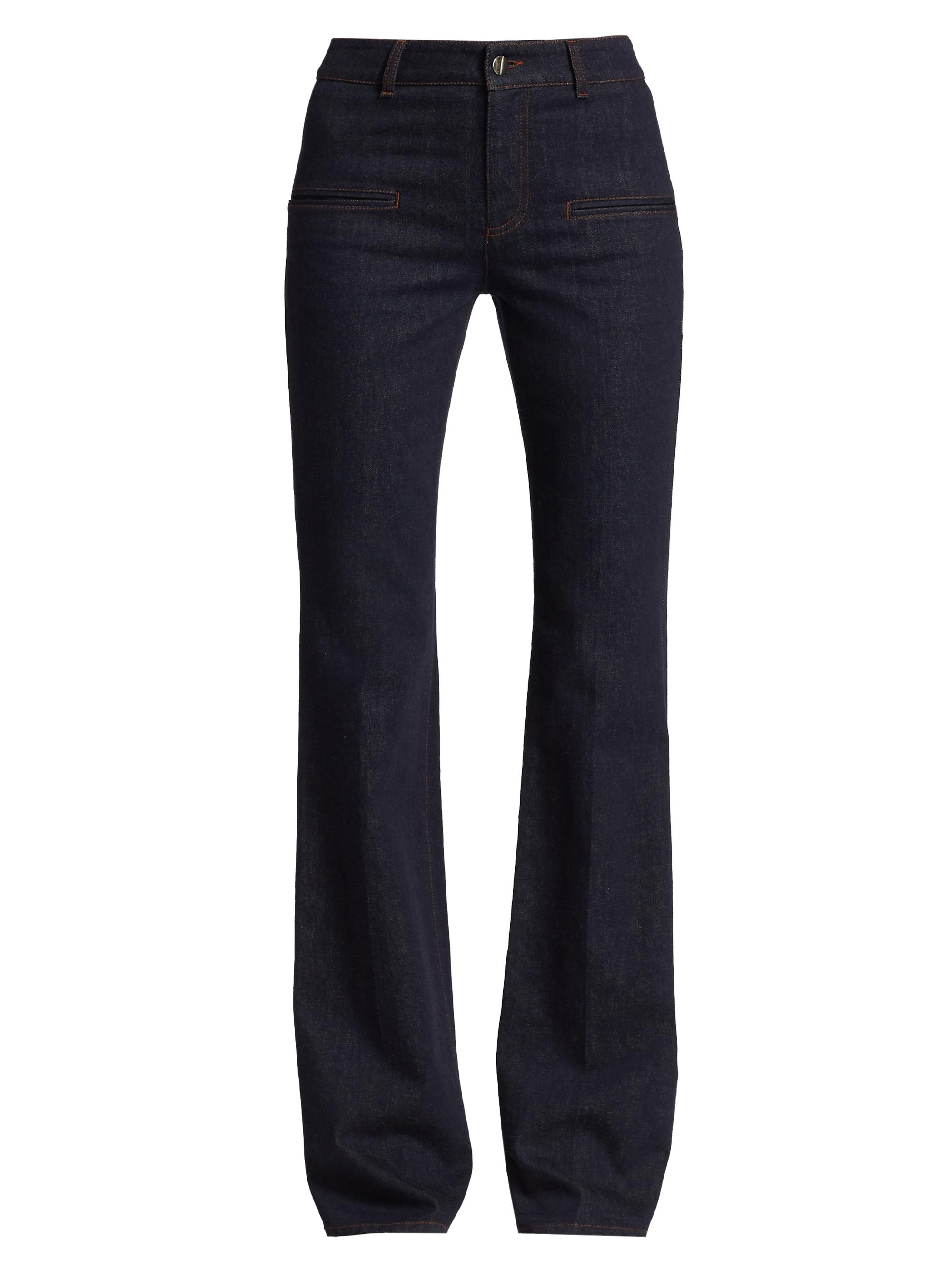 Altuzarra Women's Serge Flared Denim Pants - Berry Blue