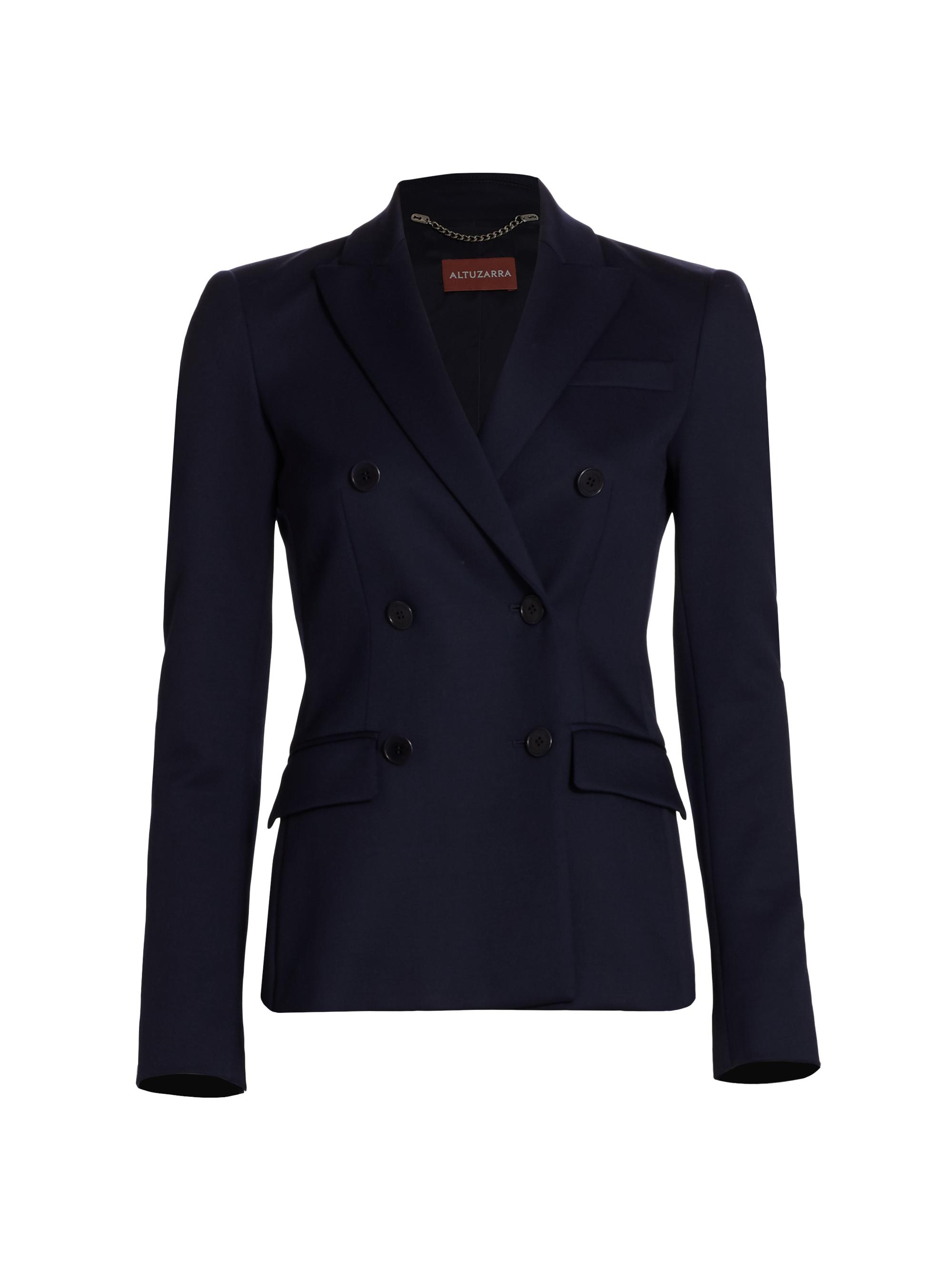 Altuzarra Women's Indiana Double-Breasted Cotton Jacket - Berry Blue