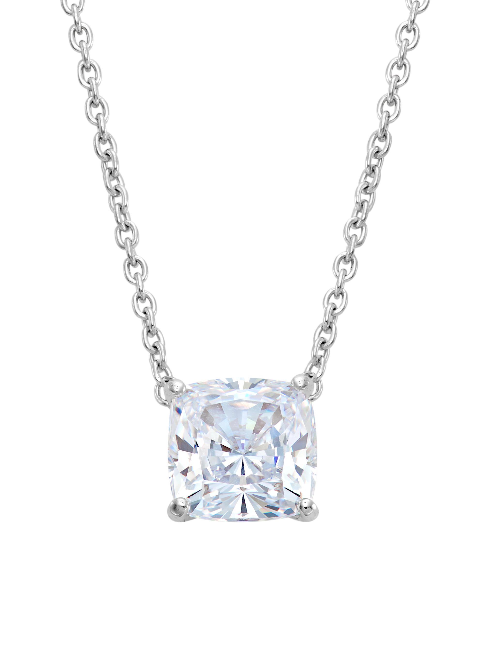 Adriana Orsini Women's Modern Love Sterling Silver & Cubic Zirconia Pendant Necklace - Silver