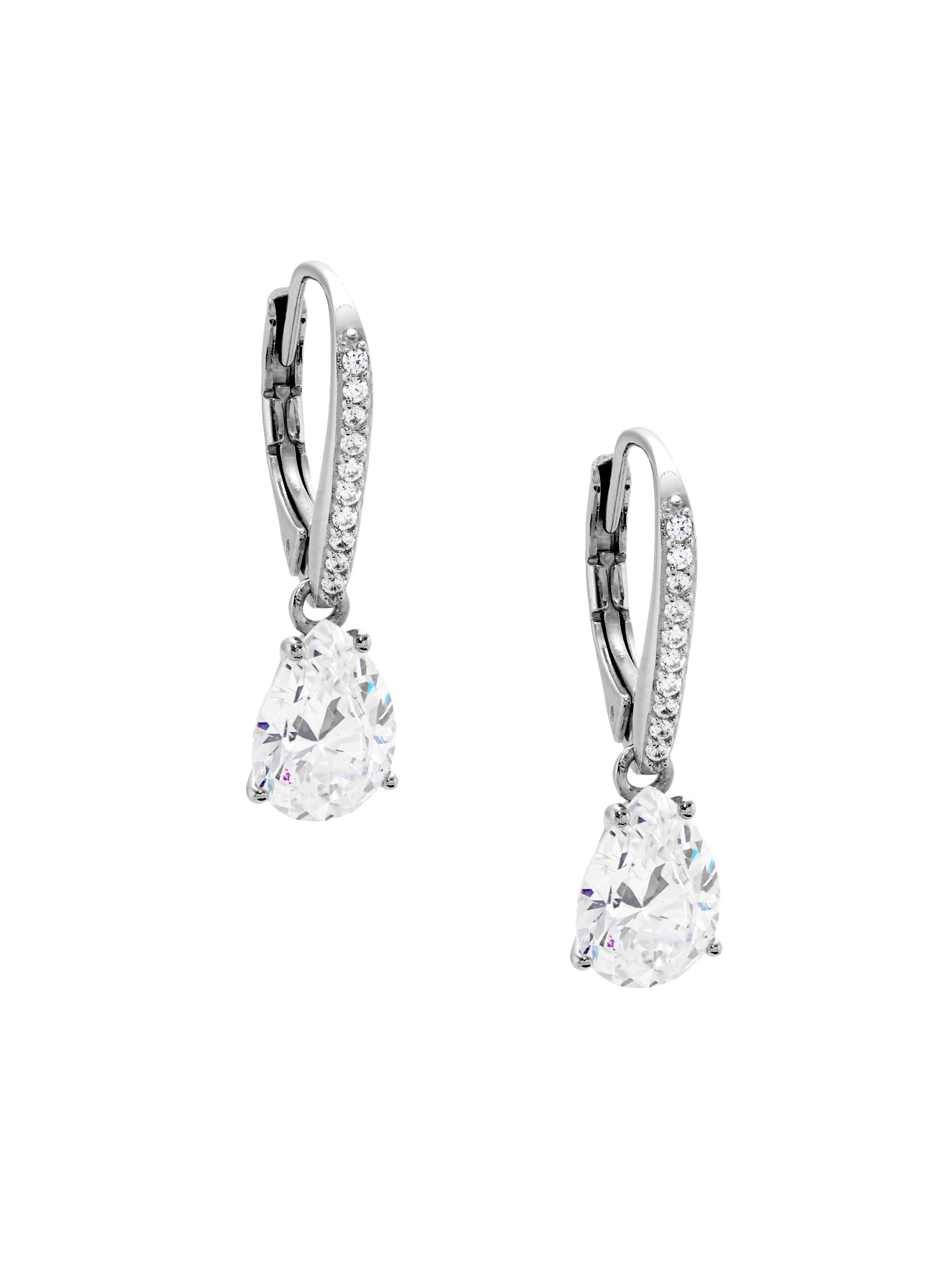 Adriana Orsini Women's Modern Love Sterling Silver & Cubic Zirconia Drop Earrings - Silver