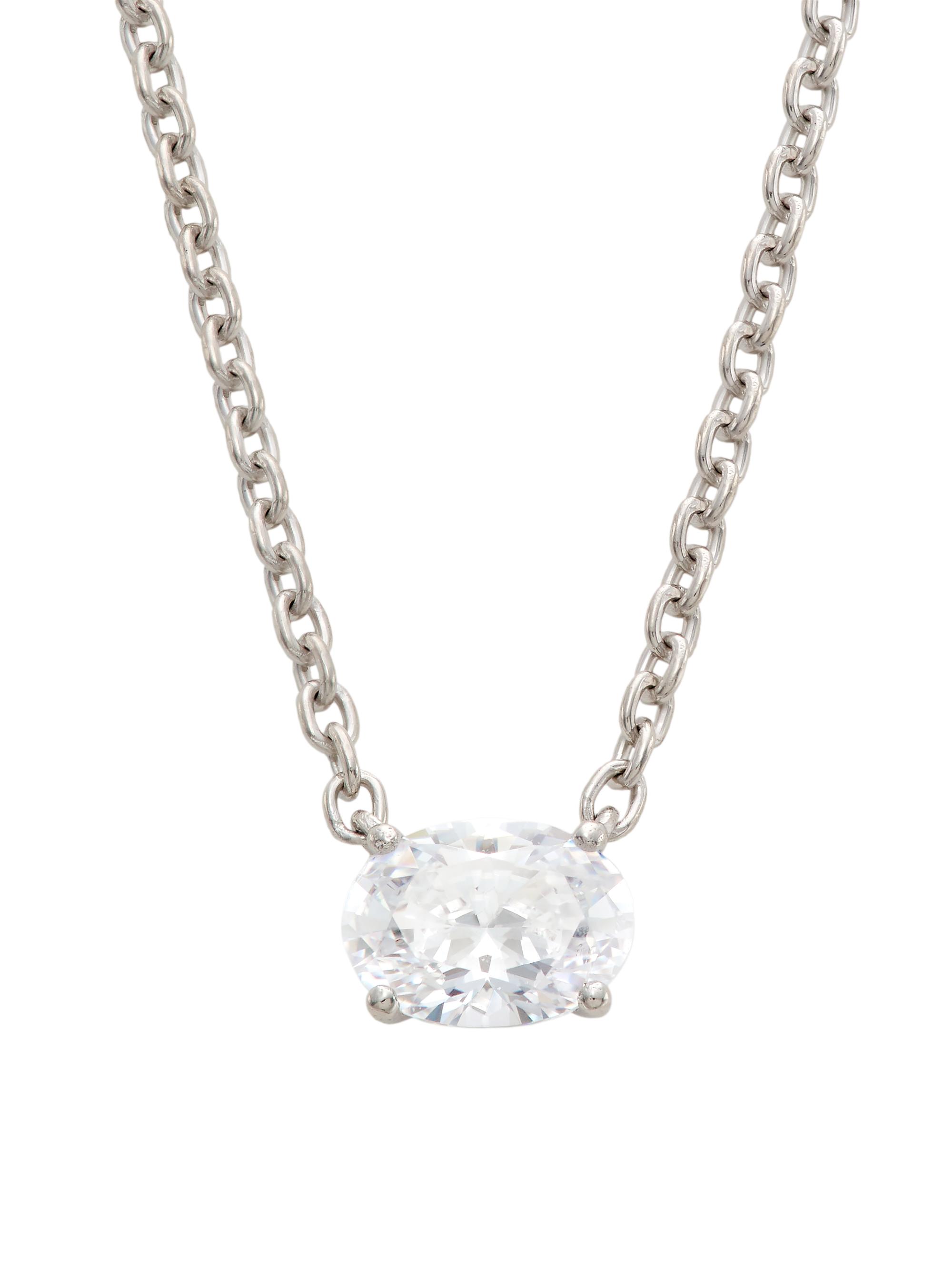 Adriana Orsini Women's Modern Love Sterling Silver & Cubic Zirconia Pendant Necklace - Silver