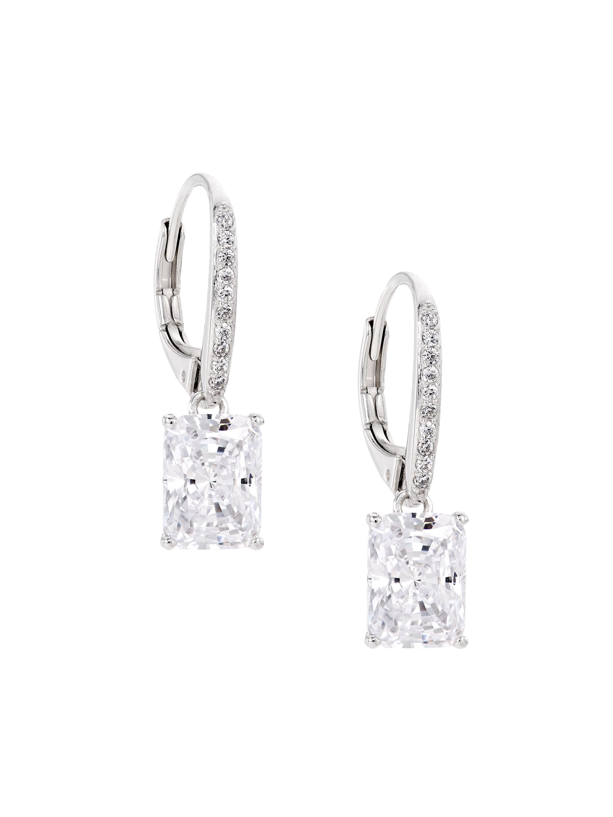 Adriana Orsini Women's Modern Love Sterling Silver & Cubic Zirconia Drop Earrings - Silver