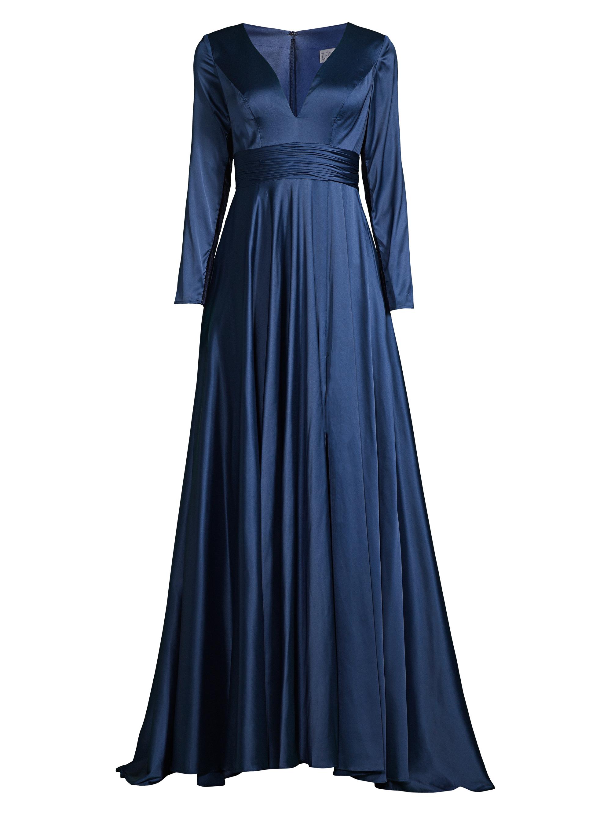 Mac Duggal Women's Satin Empire Waist Ballgown - Midnight