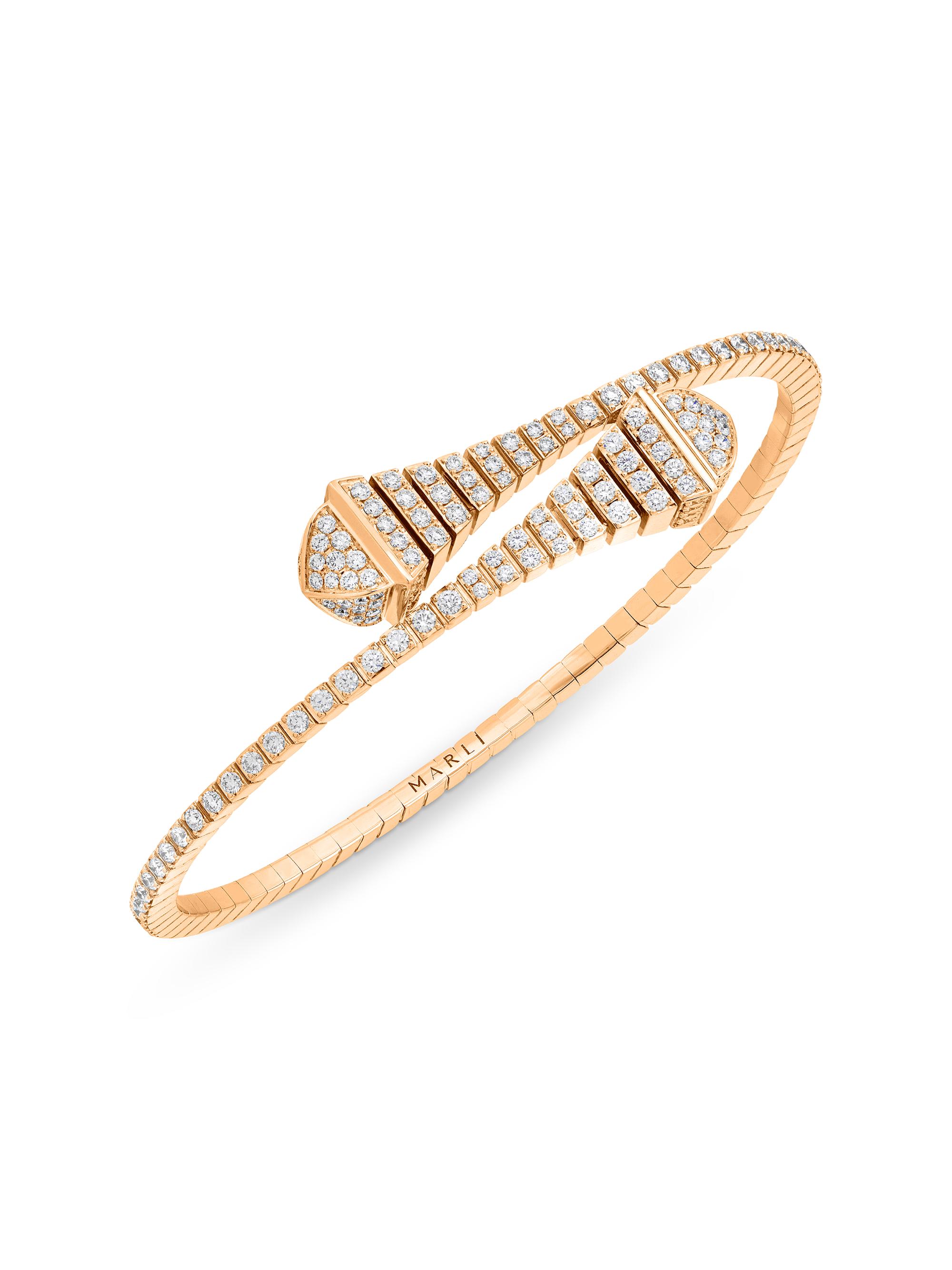 Marli Women's Cleo By  18K Rose Gold & Diamond Bangle