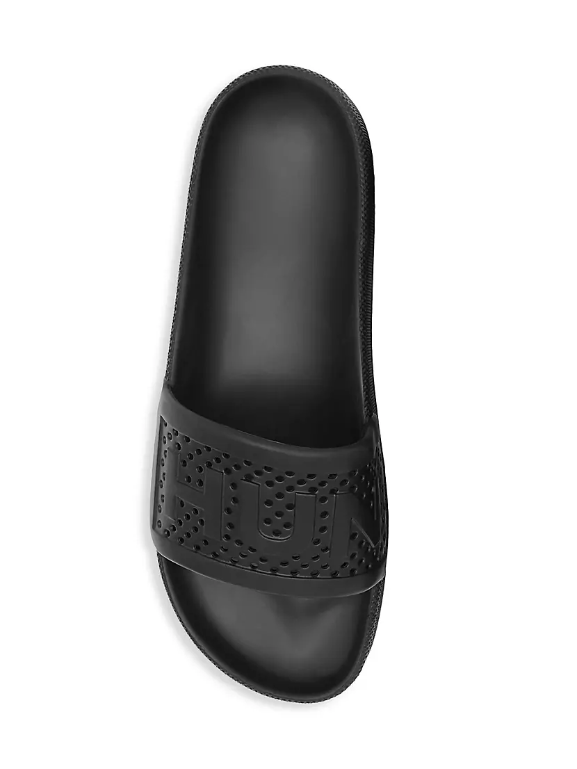 Louis Vuitton Womens Open Told Footbed Slide-Black
