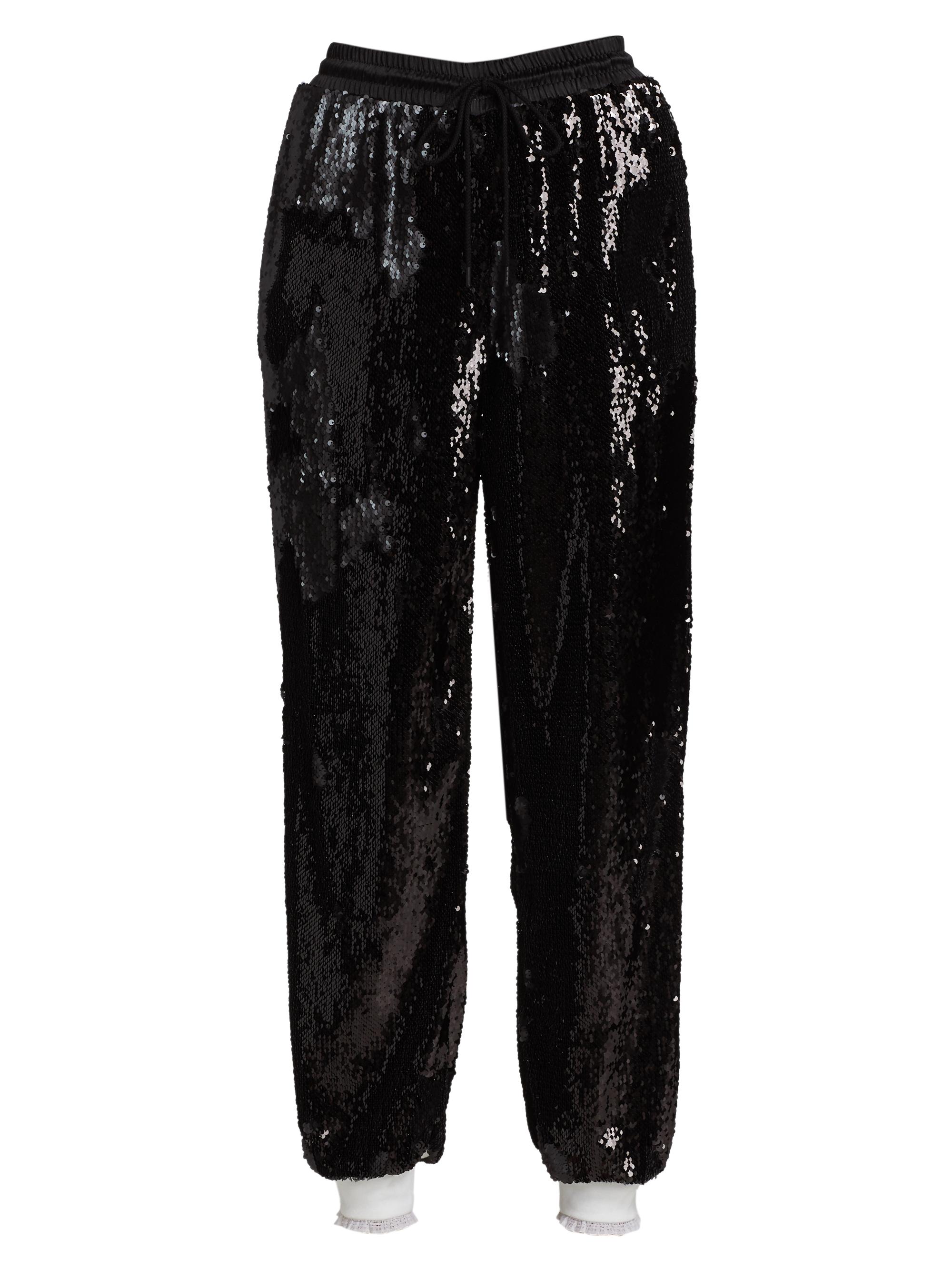 Rodarte Women's Sequin Track Pants - Black
