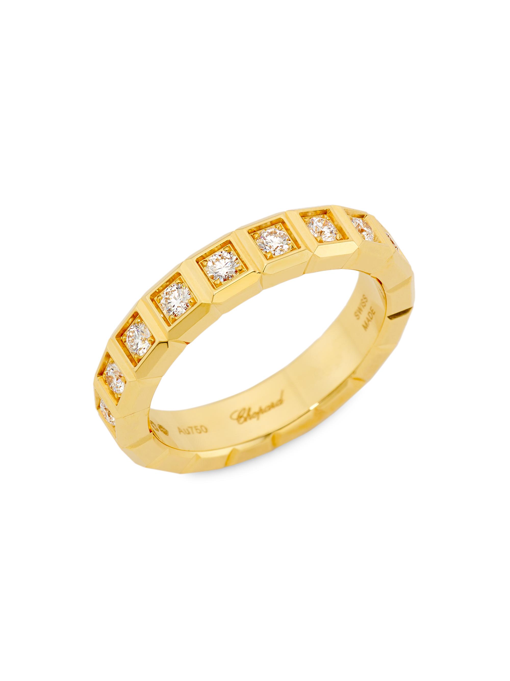 Chopard Women's Ice Cube 18K Yellow Gold & Diamond Ring - Gold