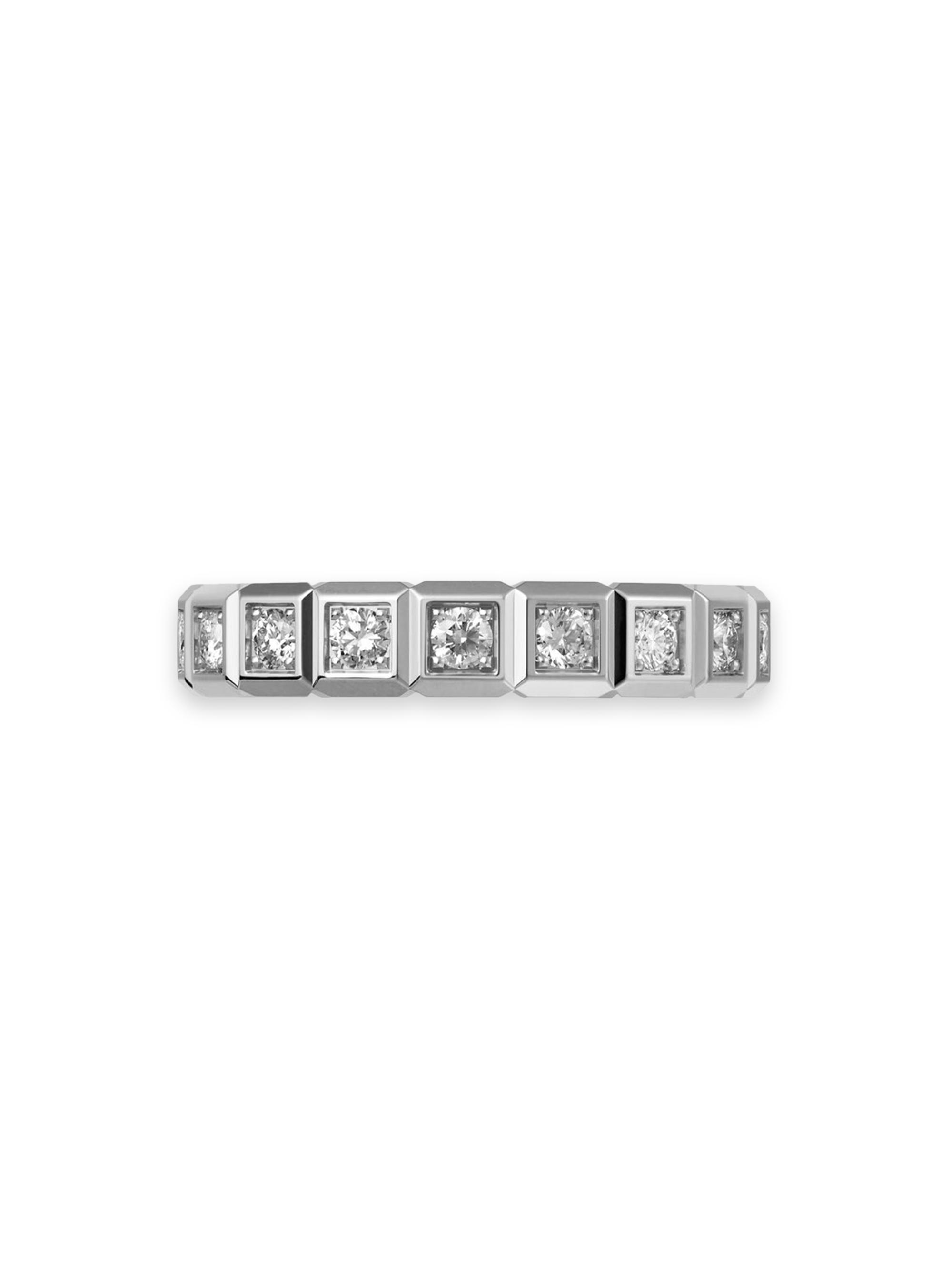 Chopard Women's Ice Cube 18K White Gold & Diamond Ring - White Gold - back view in White gold