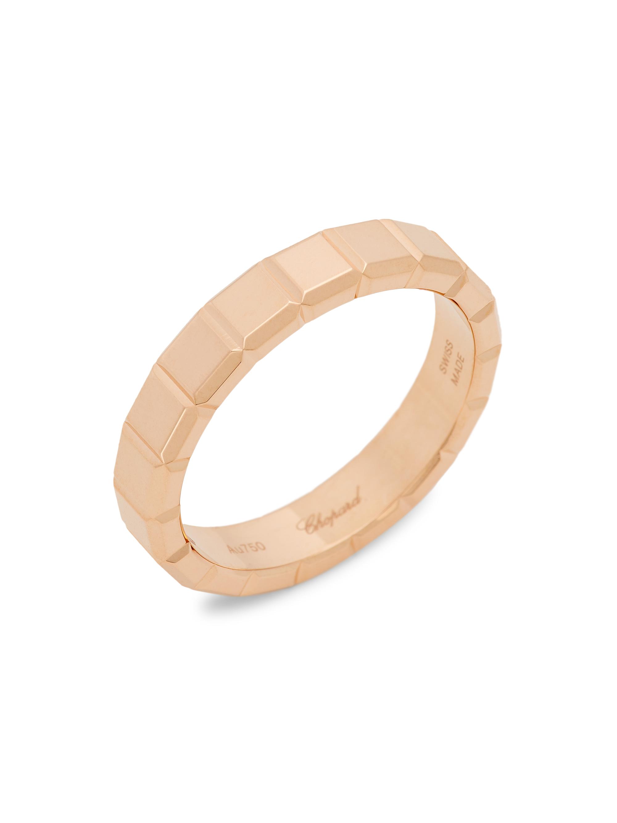 Chopard Ice Cube 18K Rose Gold Ring | Saks Fifth Avenue