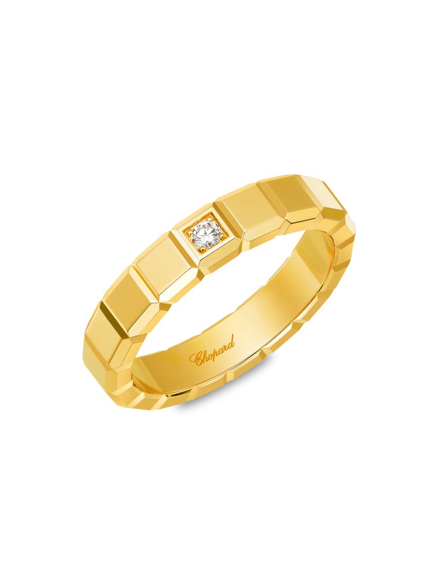 DAUGHTERS JEWELRY Ice cube ring 13号 Chopard Ice Cube 18K Yellow Gold & Diamond Ring | Saks Fifth Avenue