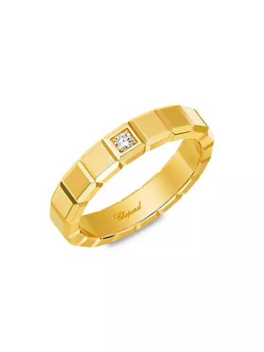 Ice Cube 18K Yellow Gold & Diamond Ring