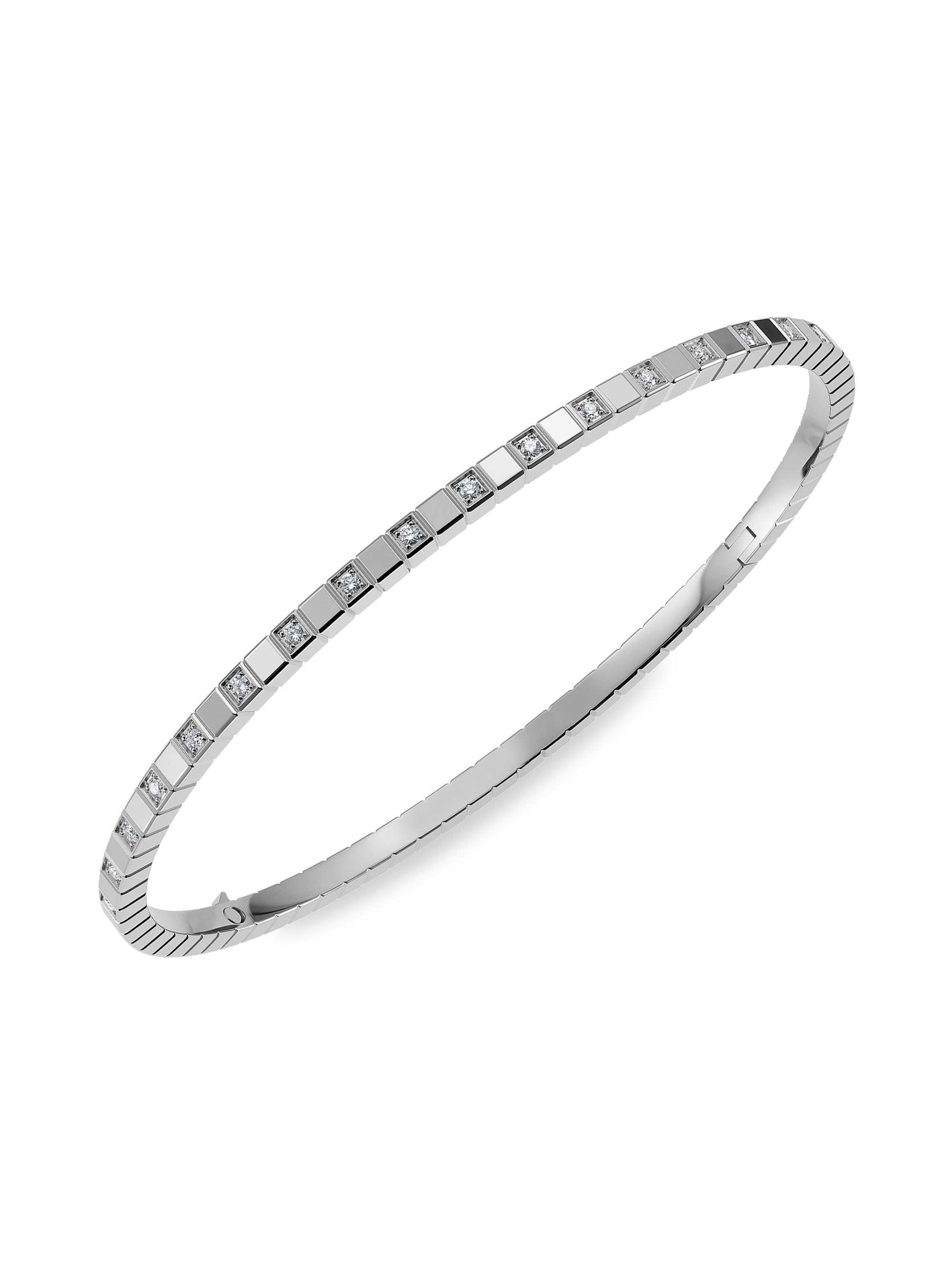Chopard 18K White Gold Ice Cube Bracelet | Saks Fifth Avenue