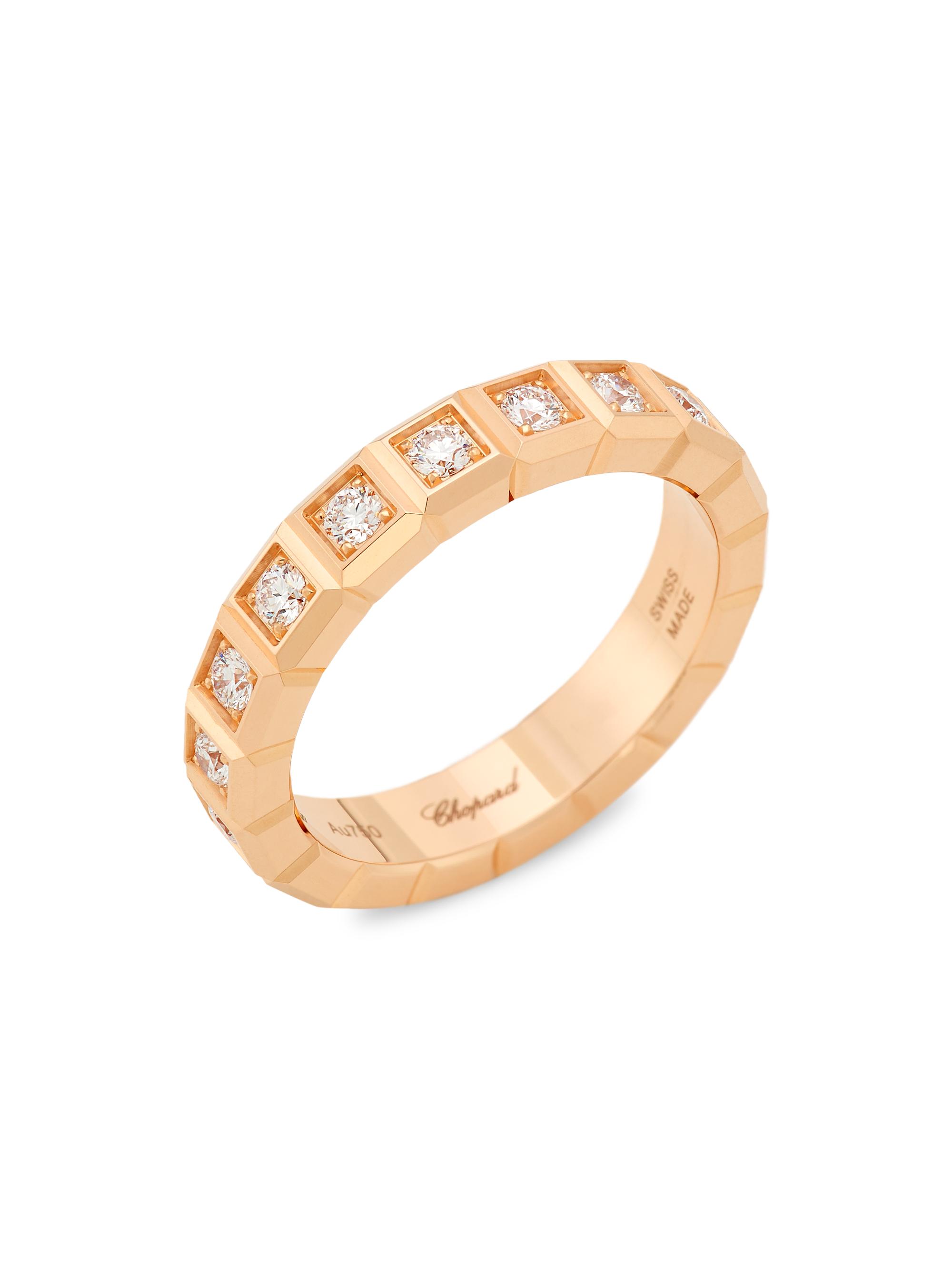 Chopard Ice Cube 18K Rose Gold Ring | Saks Fifth Avenue