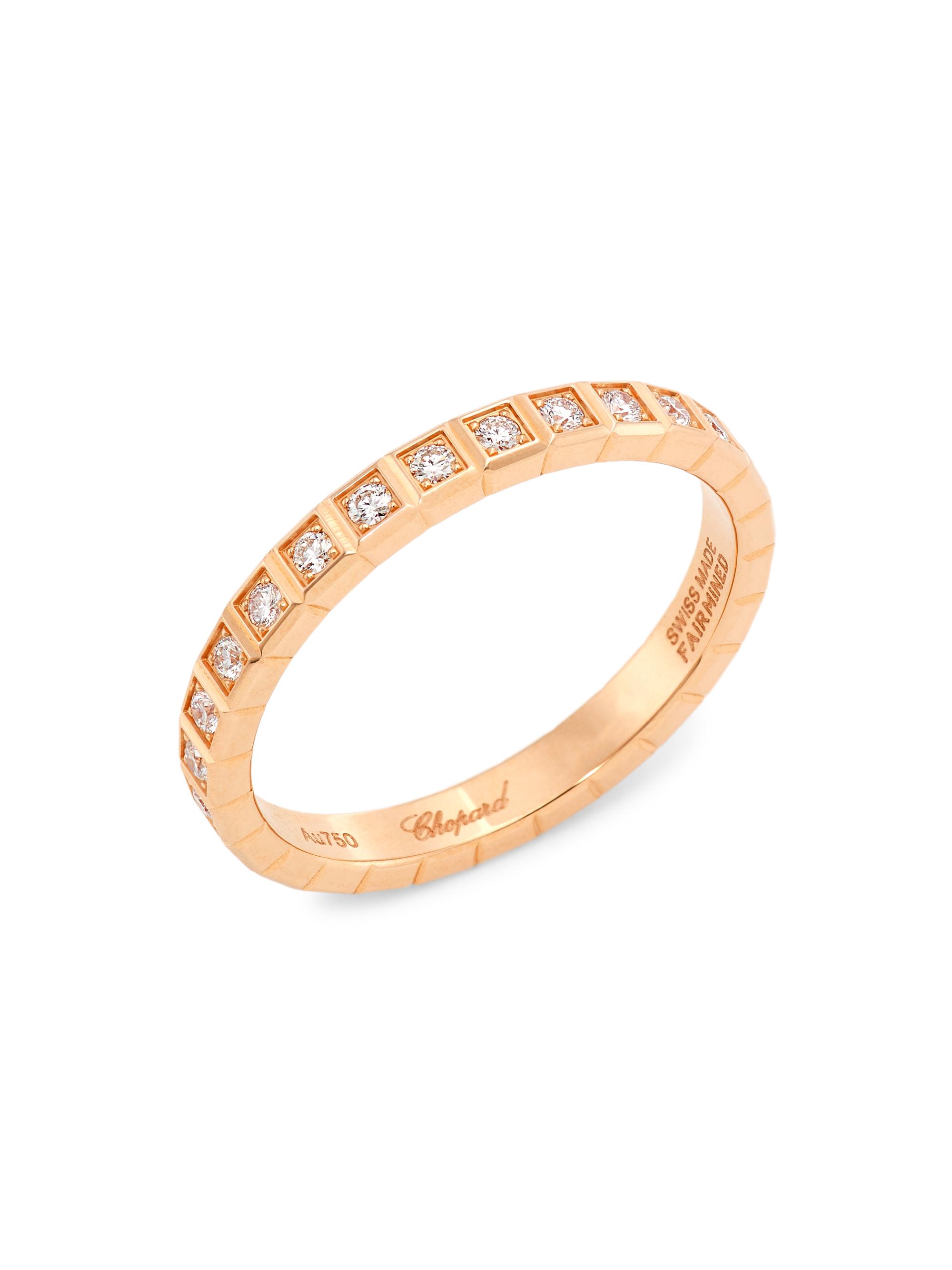 Chopard Women's Ice Cube 18K Rose Gold & Diamond Ring - Rose Gold