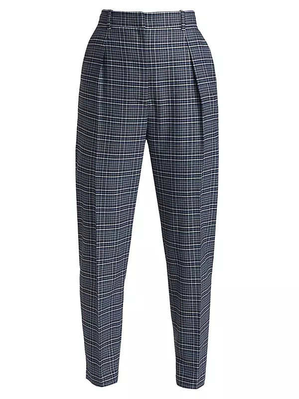 Sidney Plaid Wool-Blend Trousers