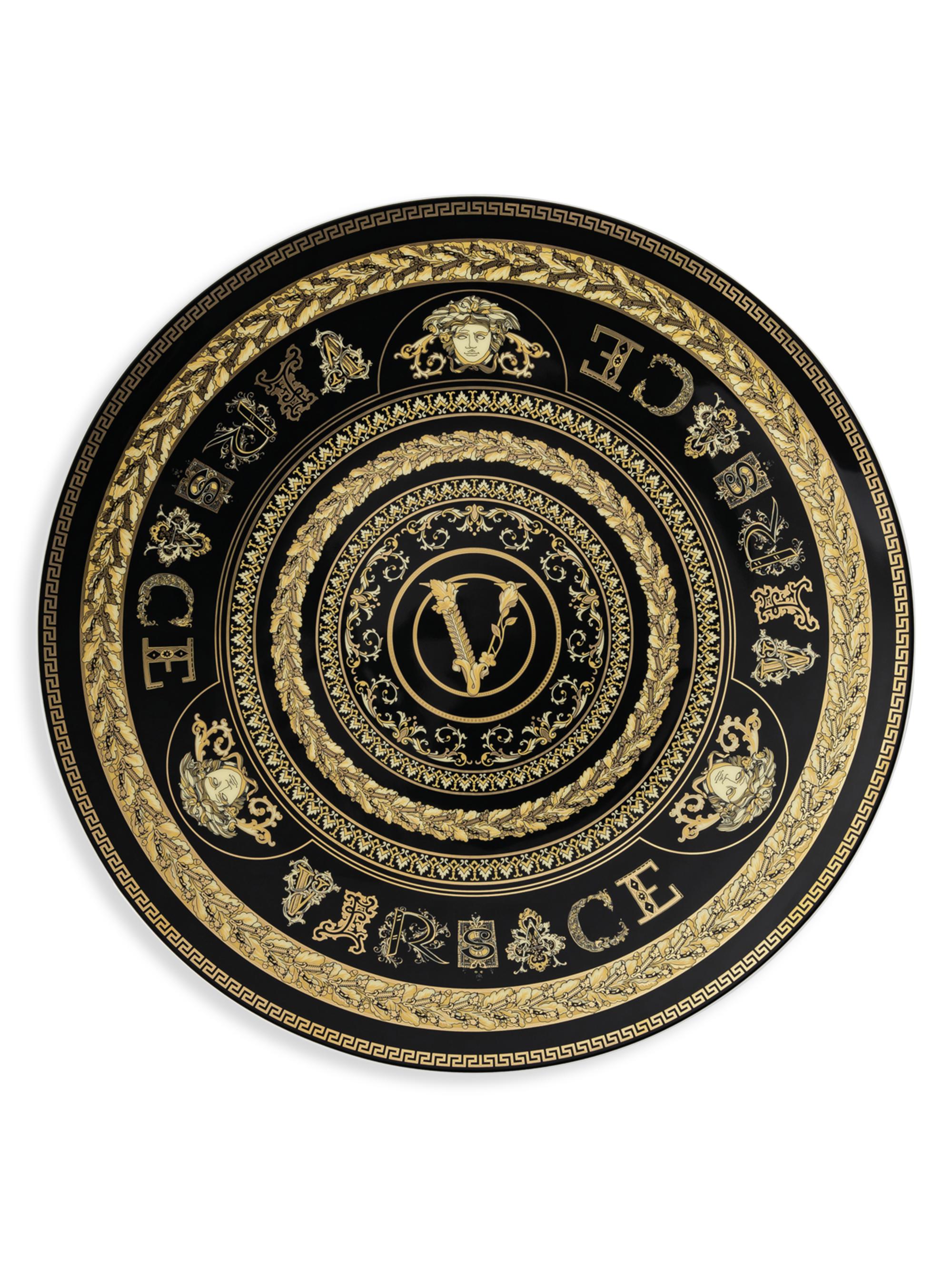 Versace Virtus Gala Service Plate - Black