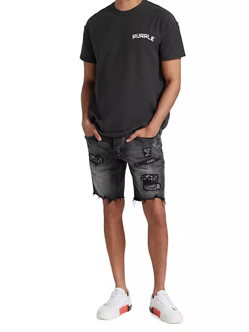 Monogram Bandana Denim Shorts - Men - Ready-to-Wear