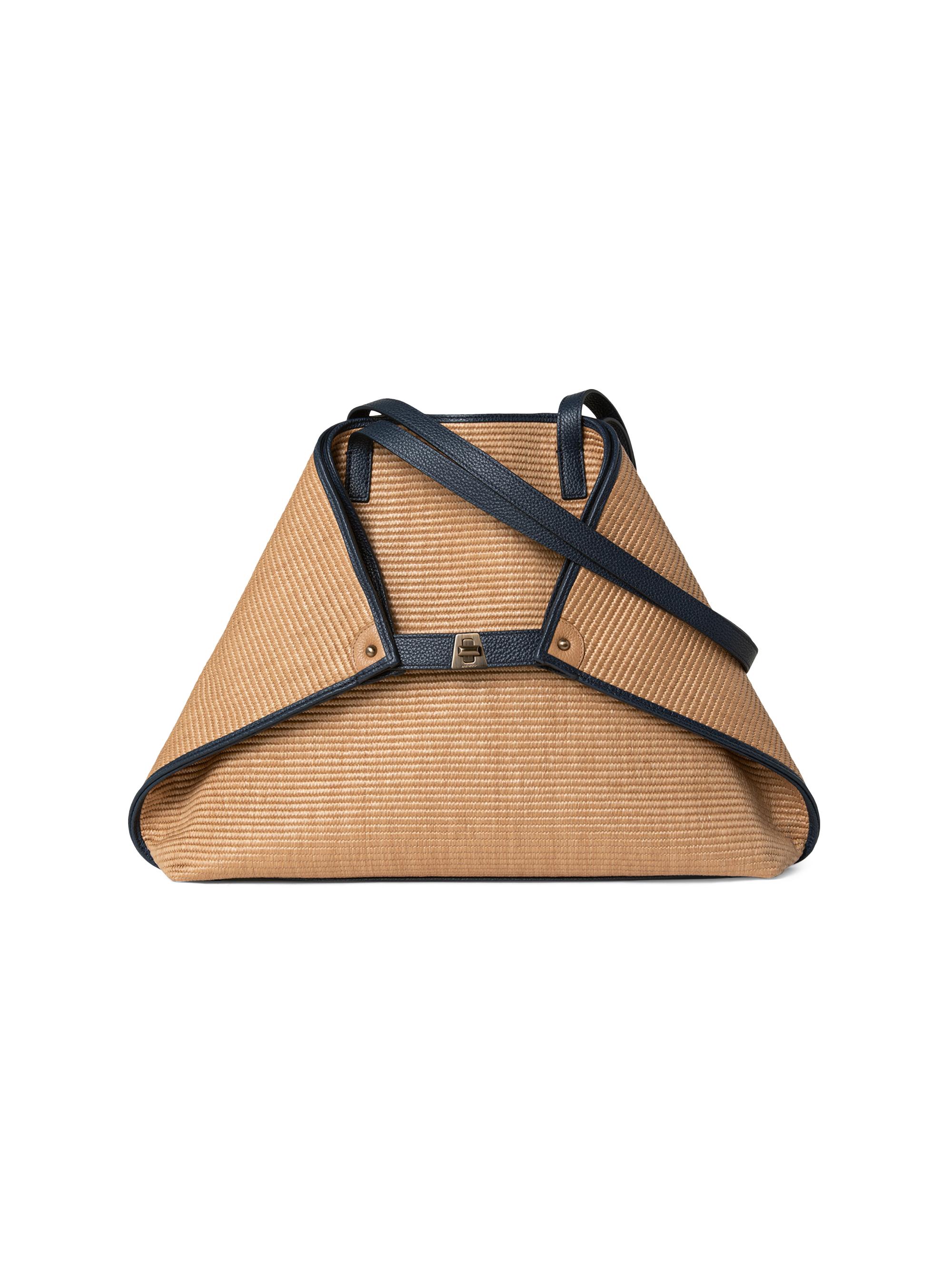 Akris Women's  Ai Raffia Shoulder Bag - Camel Marine