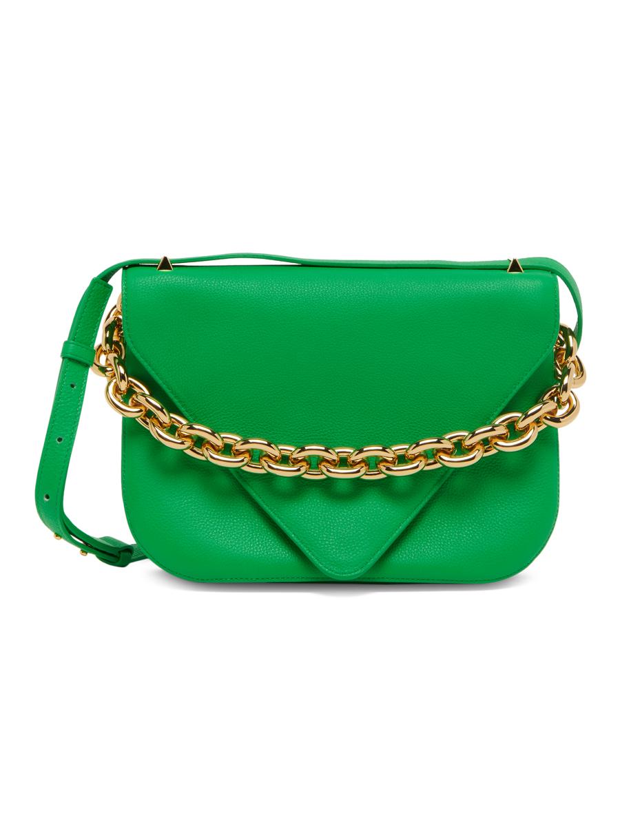 24PF new/BOTTEGA VENETA ラージレザーポーチ Bag Green Bottega Veneta Large Mount Crossbody Bag | Saks Fifth Avenue
