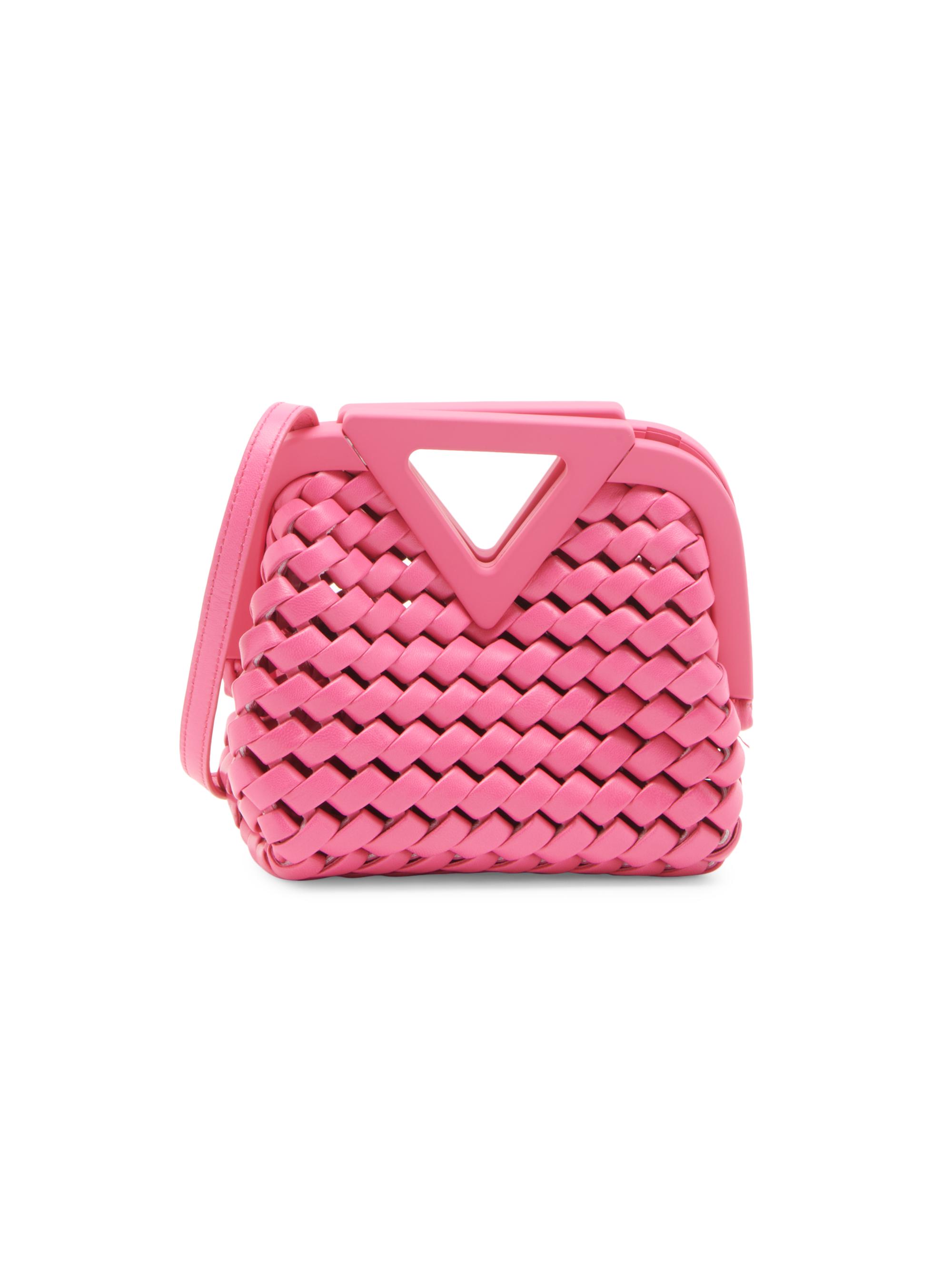 Bottega Veneta Women's Mini Point Leather Crossbody Bag - Pink