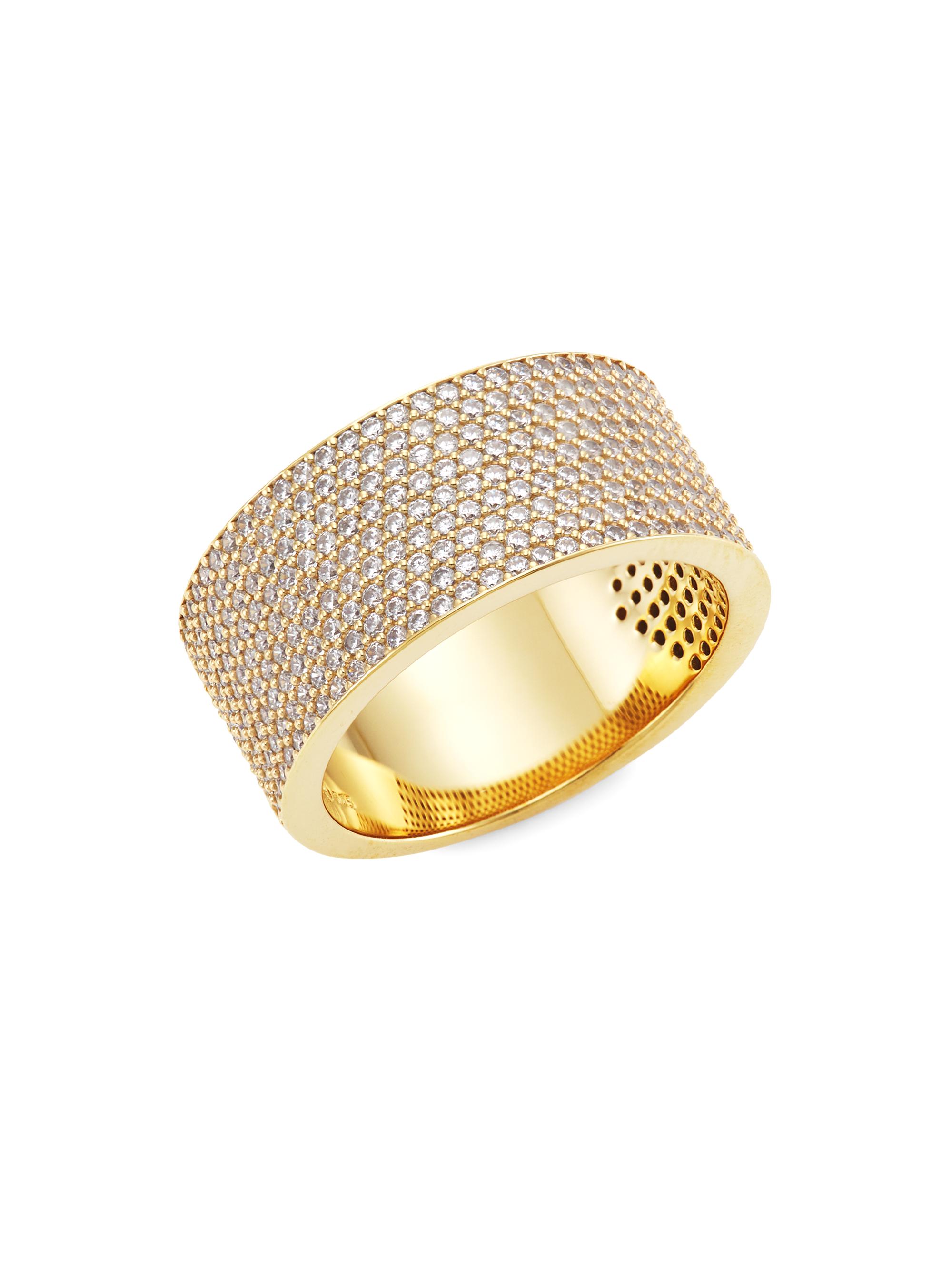 Adriana Orsini Women's Twist 18K-Gold-Plated & Cubic Zirconia Ring - Gold